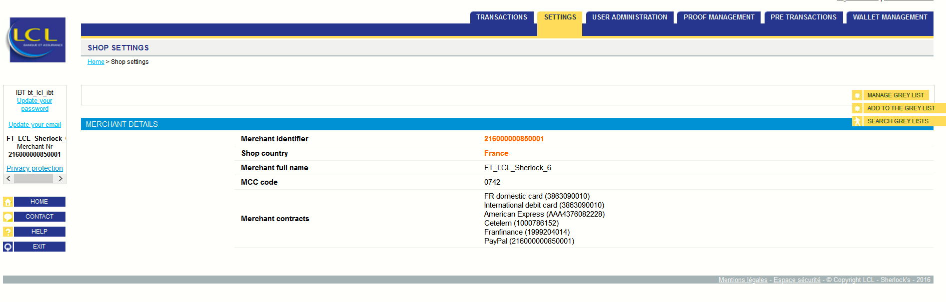  summary of merchant details: id, country, name, MCCC code