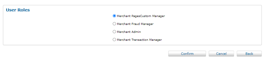 merchant admin, merchant fraud admin, custom pages, merchant user admin or Sips download